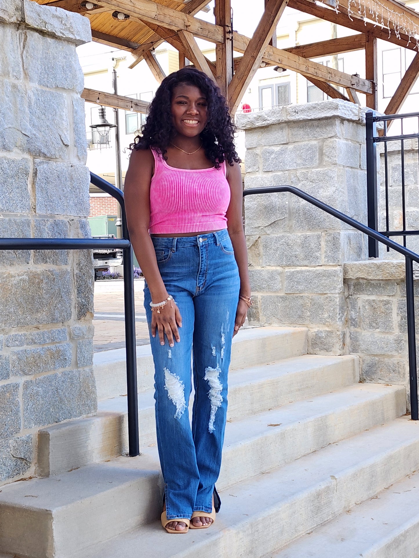 NADIRHA CROPPED TANK TOP